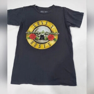 Guns N' Roses Official Licensed Bullet Logo Classic Rock & Roll Tee T-Shirt smal